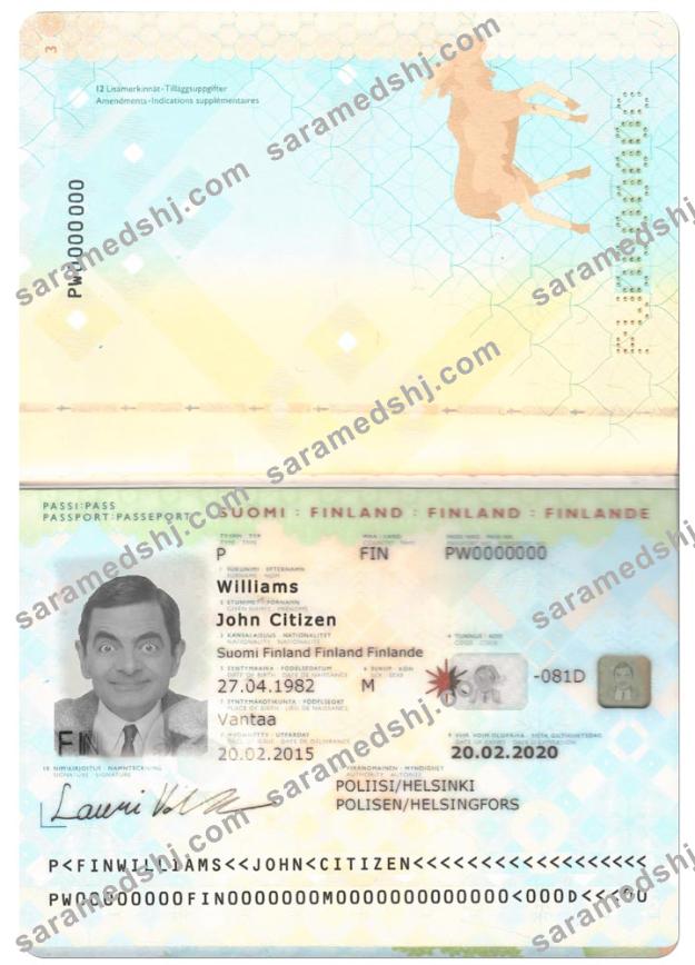 FINLAND passport 2012 - 2017
